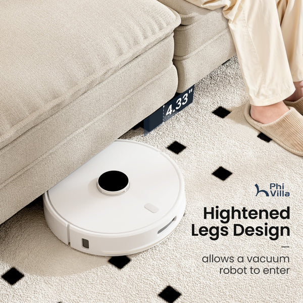 Briar Chenille Living Room Sofa Cloud-like Modular Sectional with Ottoman