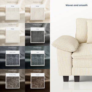 Briar Cloud-like Living Room Sofa Couch Modular Sectional Corduroy Large Set