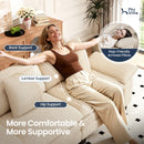 Cloud-like Living Room Sofa Couch Modular Sectional Corduroy Large Set