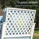 5-Seater Patio Metal All-White Sofa Set with Rattan Edge for Sale