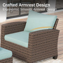 Phi Villa 9-Seater Outdoor Rattan Conversation Sofa Set With Love Seat