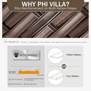 Phi Villa 9-Seater Patio Wicker Conversation Sofa Set With Ottomans