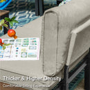 6-Seater L-Shaped Sectional Sofa Set with Gas Fire Pit Table