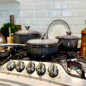 7-Piece Non-Toxic Enameled Cast Iron Cookware Set