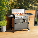 Captiva Designs Griddle & Plate Patio Gas Grill with 3 Burners