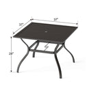 5-Piece Patio Dining Set with High-back Padded Swivel Chairs for Deck, Porch Phi Villa