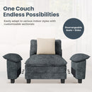 Cloud-like Living Room Modular Sectional Sofa Couch Chenille