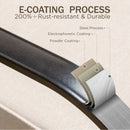 7-Seater Patio Metal Vines Sofa with Fire Pit Table