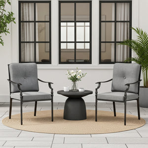 Phi Villa Calabash Patio Dining Chairs-Swivel Chairs & Fixed Chairs
