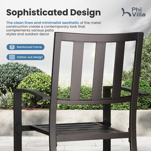 7/ 9-Piece Patio Dining Sets with Extendable Table and Stackable Chairs PHI VILLA