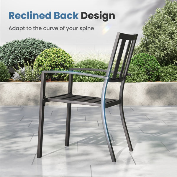 7/ 9-Piece Patio Dining Sets with Extendable Table and Stackable Chairs PHI VILLA