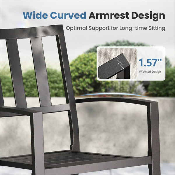 7/ 9-Piece Patio Dining Sets with Extendable Table and Stackable Chairs PHI VILLA
