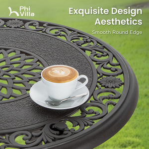 Antique Cast Aluminum Patio Pub Height Rust-free Swivel Bar Stools Set