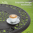 Antique Cast Aluminum Patio Pub Height Rust-free Swivel Bar Stools Set PHI VILLA