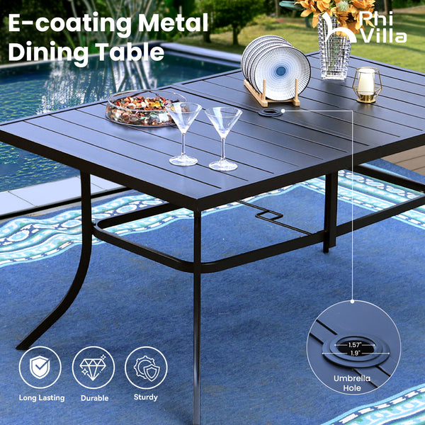 7-Piece Stackable Patio Dining Set for Balcony, Deck PHI VILLA