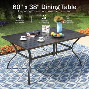 7-Piece Patio Dining Set with Upgraded Padded Textilene Chairs for Deck, Backyard PHI VILLA