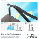 PHI VILLA C-Spring Textilene Patio Dining Chairs