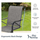 PHI VILLA C-Spring Textilene Patio Dining Chairs