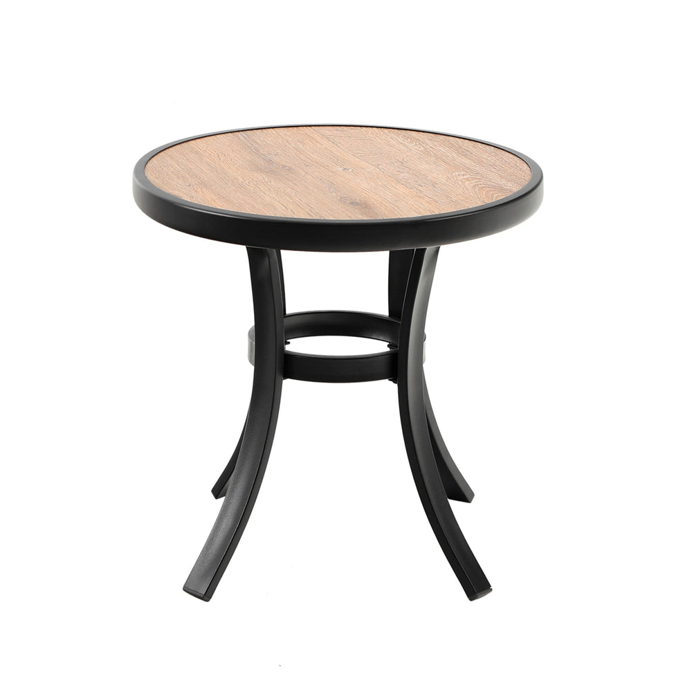 Phi Villa 19" Wood-like Round Side Table Coffee Table