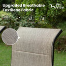 PHI VILLA C-Spring Textilene Patio Dining Chairs