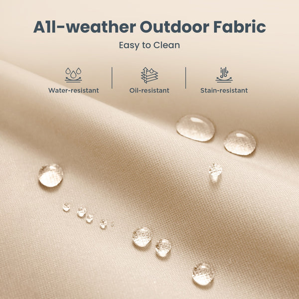 7-Pcs Patio Dining Set with 6 Woven Pattern Stackable Chairs