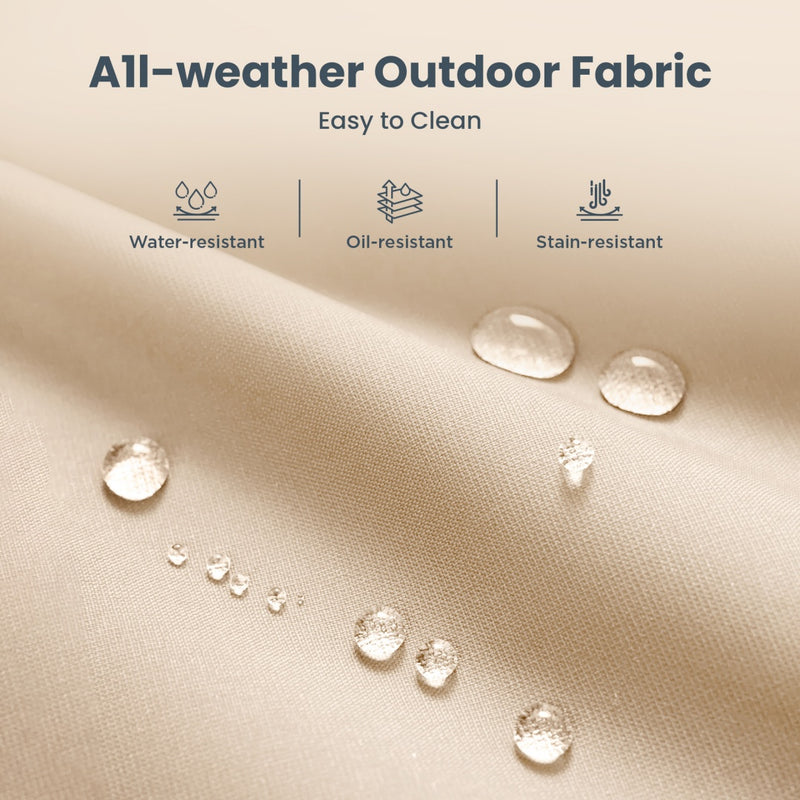 Phi Villa 7-Piece / 9-Piece Patio Dining Set Fixed Stackable Chairs & Extendable Table