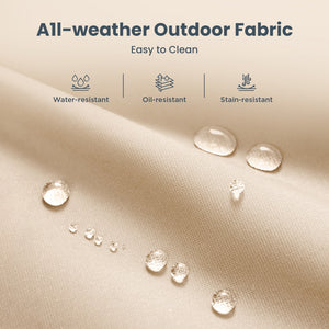 7-Pcs Patio Dining Set with 6 Woven Pattern Stackable Chairs