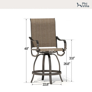 Wave Set of 2 Counter Height Swivel Bar Stools