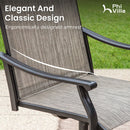 Patio 2-Piece Textliene Fixed Chair for Dining Garden PHI VILLA