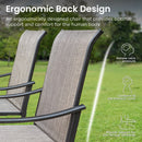 Patio 2-Piece Textliene Fixed Chair for Dining Garden PHI VILLA