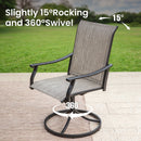 Patio 2-Piece Textliene Fixed Chair for Dining Garden PHI VILLA