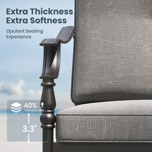 Phi Villa Calabash Patio Dining Chairs-Swivel Chairs & Fixed Chairs