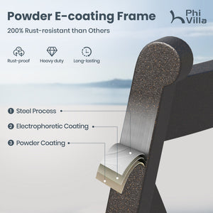 Phi Villa Calabash Patio Dining Chairs-Swivel Chairs & Fixed Chairs