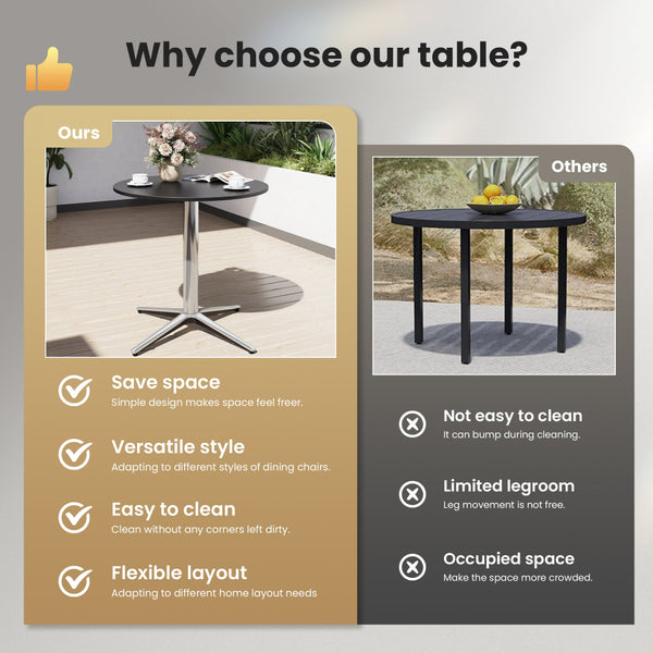 Sleek Bauhaus Table for Outdoor Deck