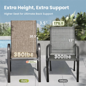 Ease Outdoor Sling Dining Chairs Set of 2/4/6