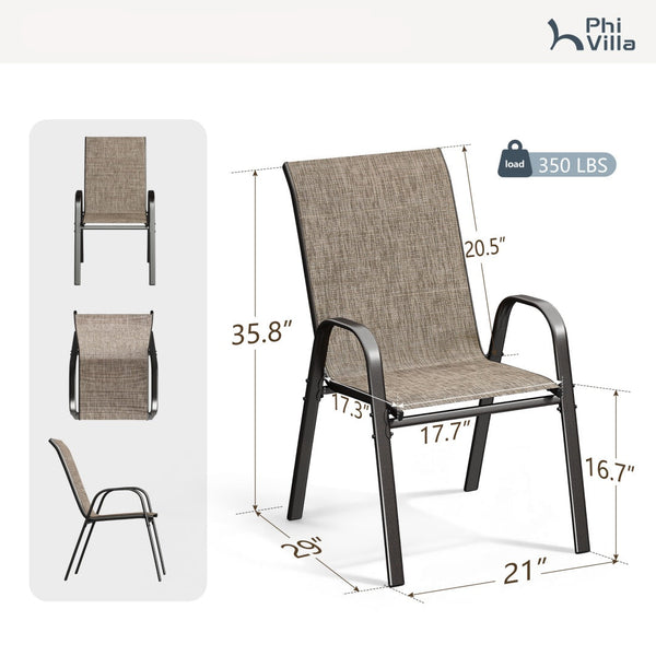 Ease Outdoor Sling Dining Chairs Set of 2/4/6