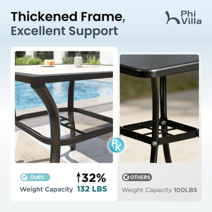 Marble-like Carbon Crystal Square Table