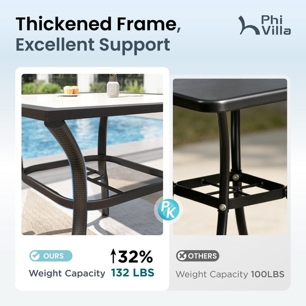 Marble-like Carbon Crystal Square Table