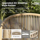 Catalina 4-Seater Dining Set Contemporary Rope Chairs & Sleek Bauhaus Table