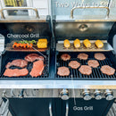 3-Burner Dual Fuel Gas and Charcoal Grill Combo with Side Burner 37000 BTU-Captiva Designs