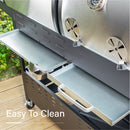 3-Burner Dual Fuel Gas and Charcoal Grill Combo with Side Burner 37000 BTU-Captiva Designs