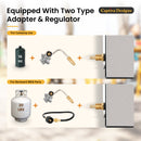 Captiva Designs Gas Griddle with Foldable Cart 2*10,000 BTU