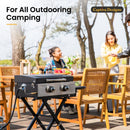 Captiva Designs Gas Griddle with Foldable Cart 2*10,000 BTU