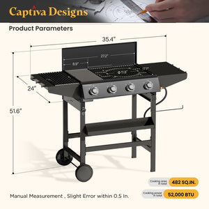 Captiva Designs All-in-One Grill: Griddle and Grill, Versatile Cooking