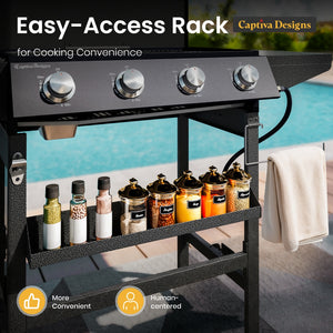 Captiva Designs All-in-One Grill: Griddle and Grill, Versatile Cooking