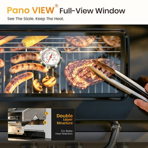 Captiva Designs Multifunctional Outdoor Grill with Infrared Side Burner and Viewing Window