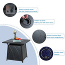 4-Seater Patio Metal Vines Sofa With Square Fire Pit Table