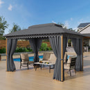 PHI VILLA 10’x13’ Patio Affordable Gazebo with Mosquito Net
