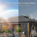 PHI VILLA 10’x13’ Patio Affordable Gazebo with Mosquito Net