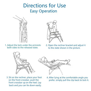 PHI VILLA Set of 2 Padded Zero Gravity Lounge Chair Folding Patio Recliner